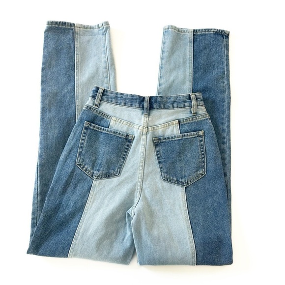 Pacsun Jeans Womens 24 Two Tone High Rise Boyfriend 90s Mom Straight - Picture 4 of 4